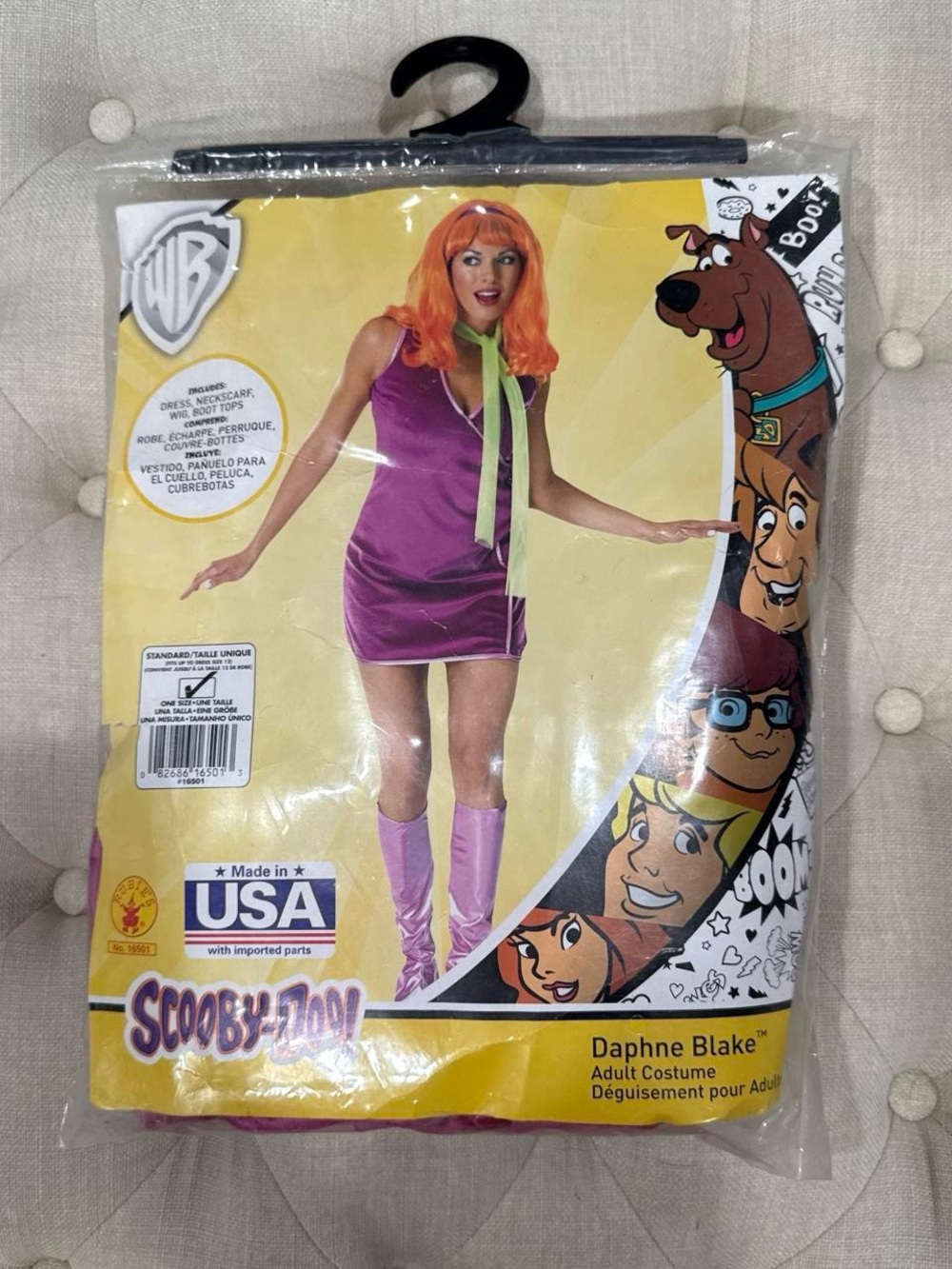 Rubie's Daphne Blake Purple Dress Costume with Green Scarf
